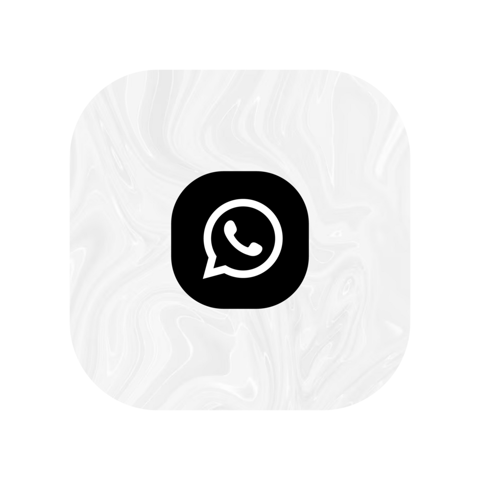 Whatsapp icon on black shape png