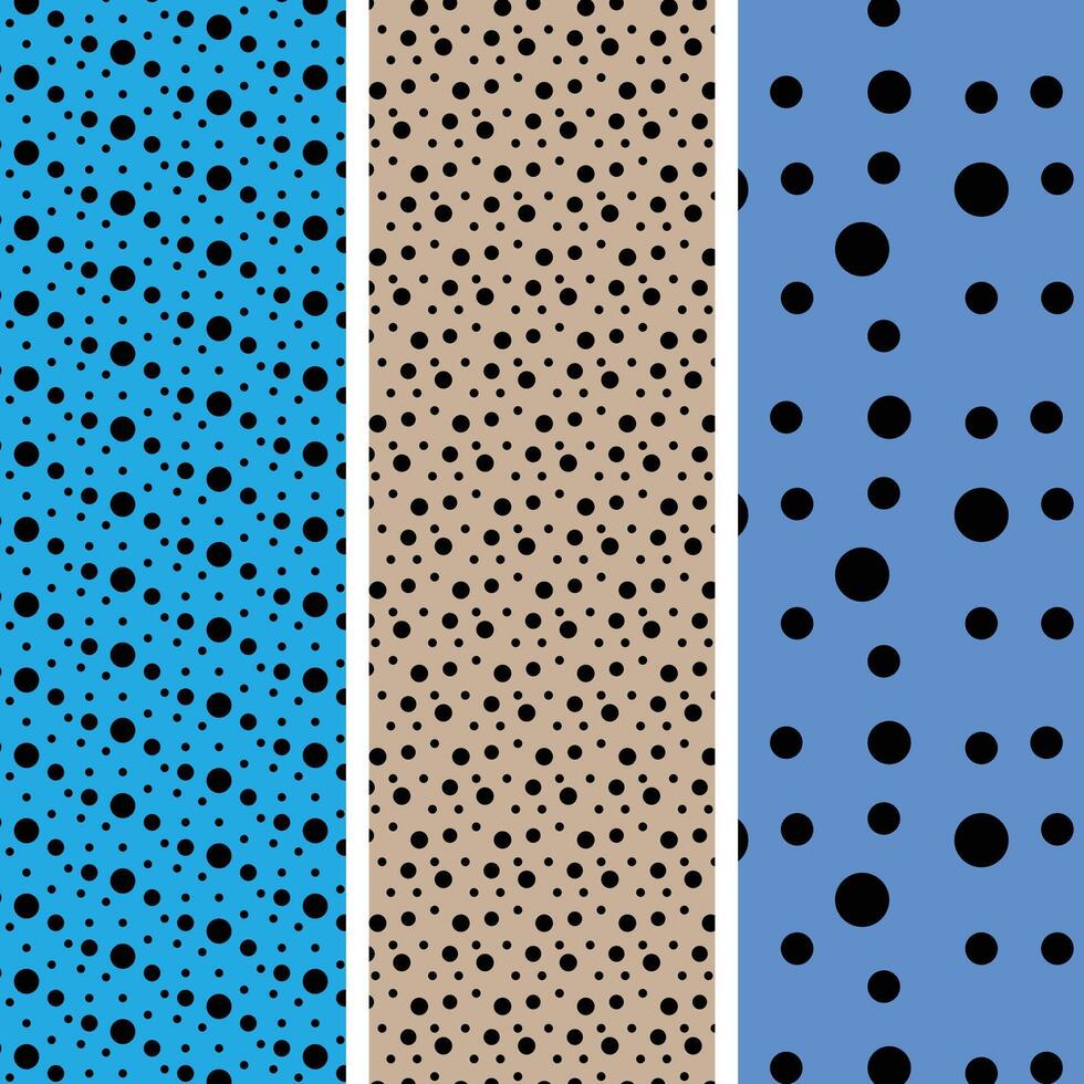 bold black polka dot digital pattern vector