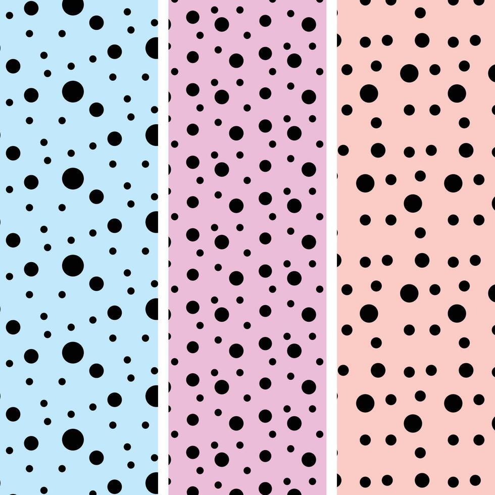 dark polka dot seamless print design vector