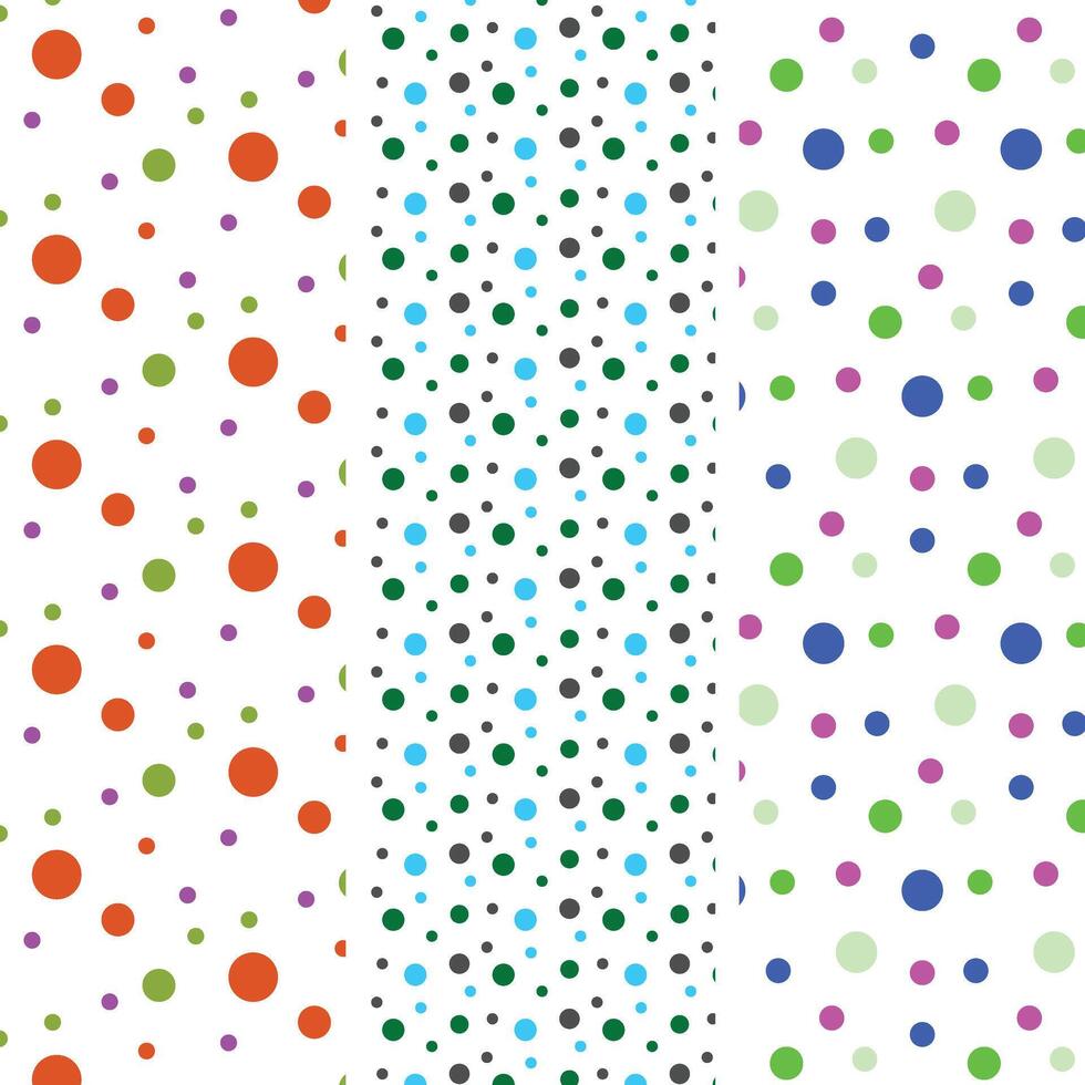 rainbow style polka dot seamless pattern vector