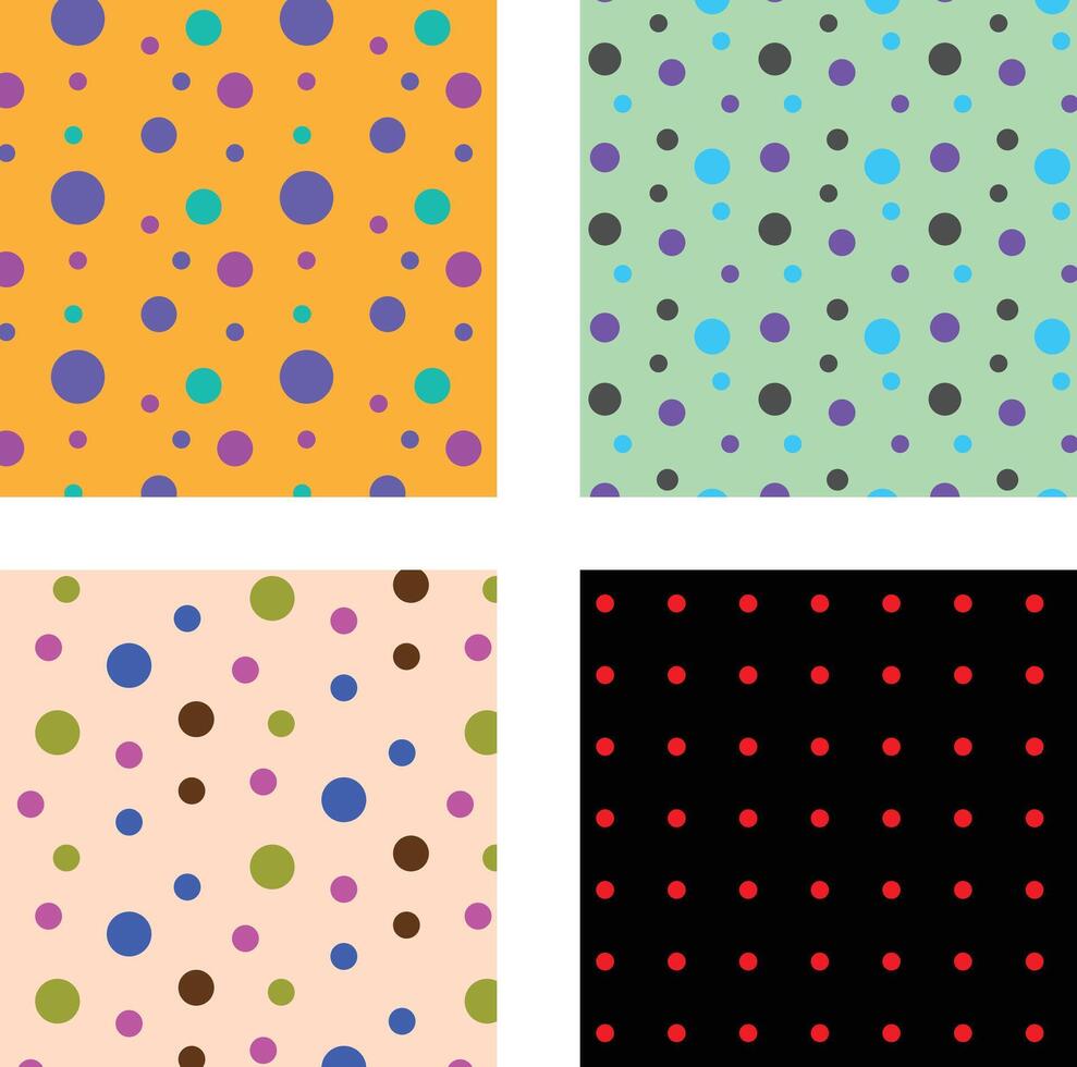 retro inspired colorful dot seamless texture vector