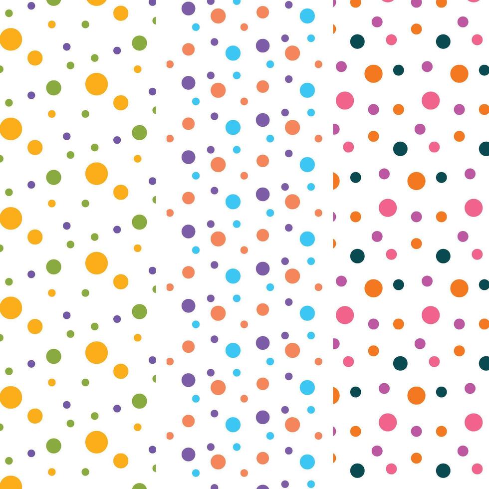 colorful polka dot stylish seamless pattern vector
