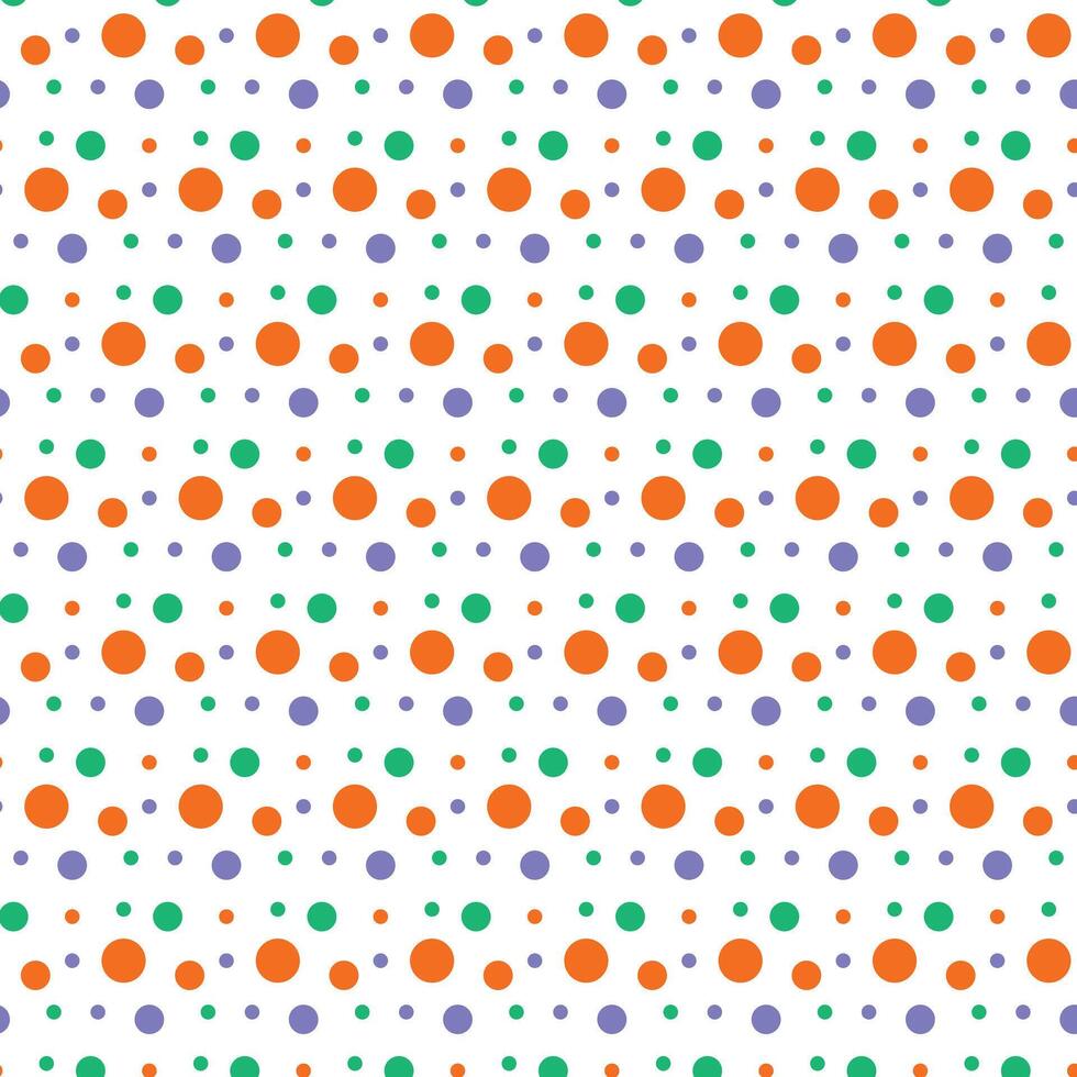Retro Polka Dot Multicolored Seamless Print vector