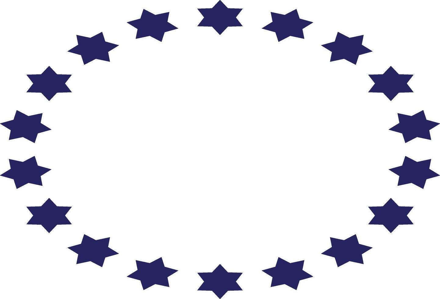 Illustration of Circular Yellow Stars on White Background - for Designs and Graphics vector