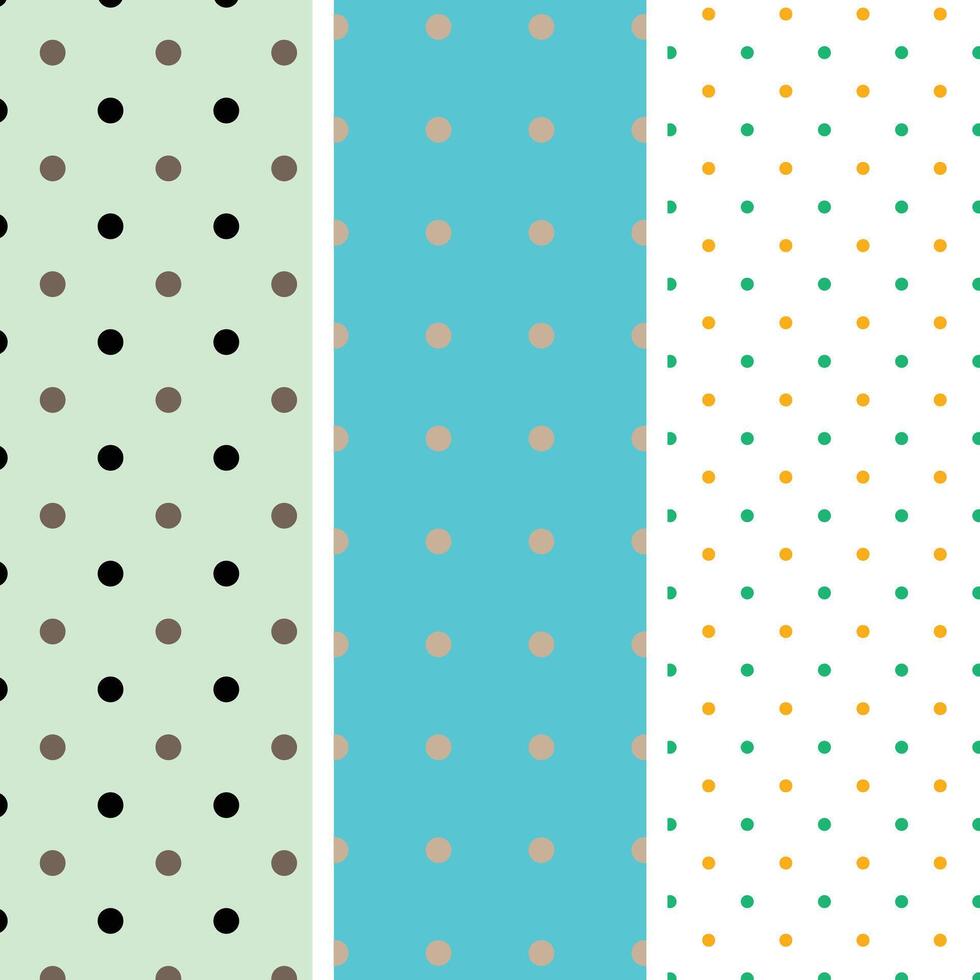 Set of Polka Dot Seamless Pattern Design 152.eps vector