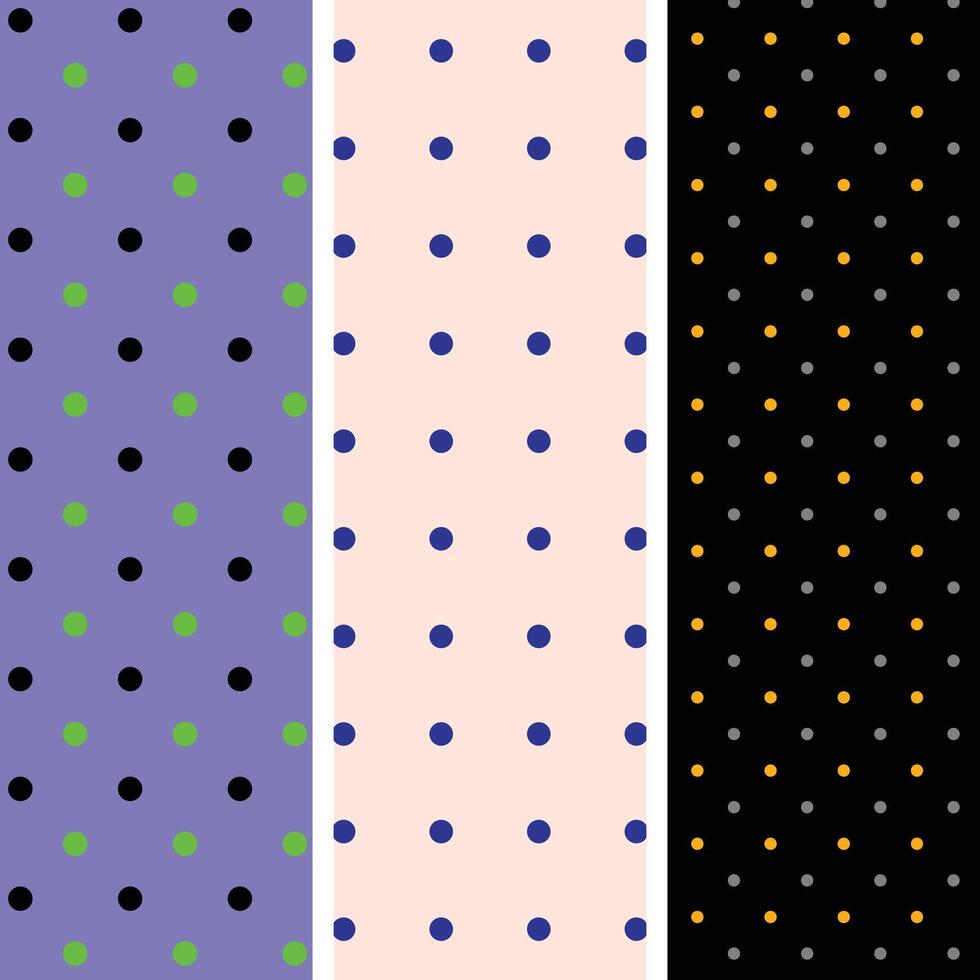 Set of Polka Dot Seamless Pattern Design 124.eps vector