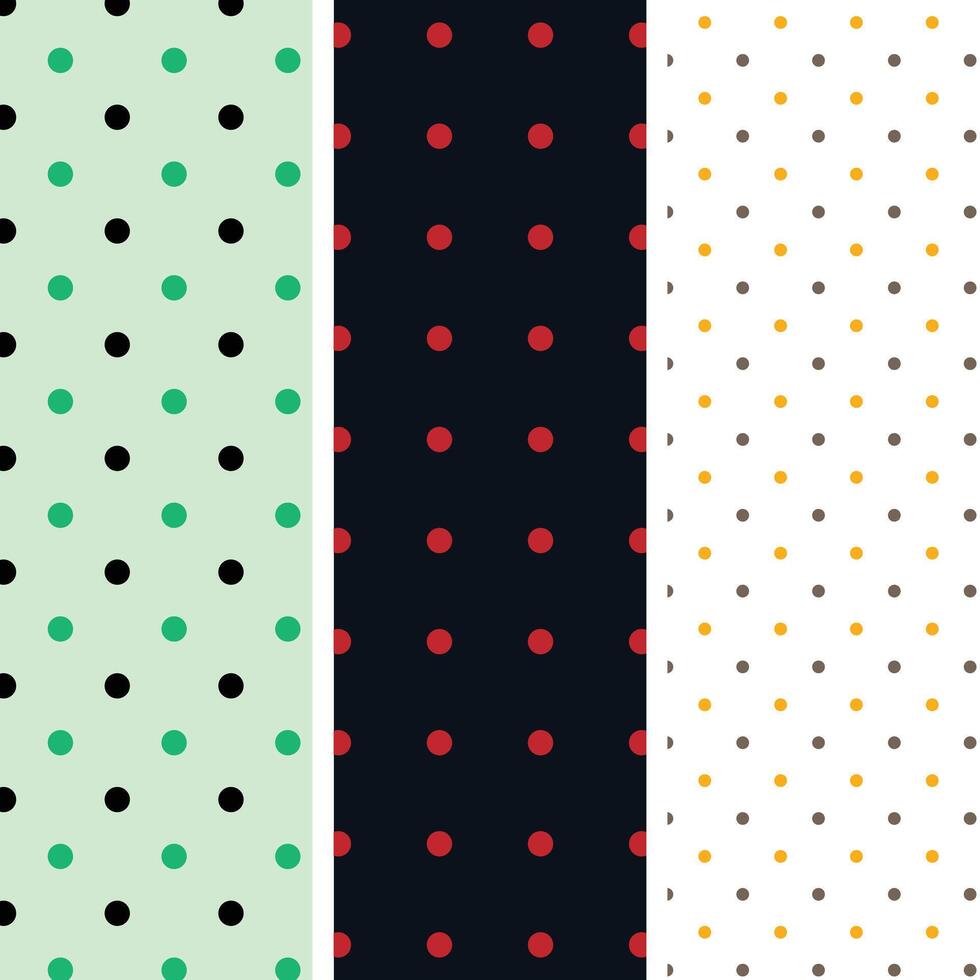 Set of Polka Dot Seamless Pattern Design 139.eps vector