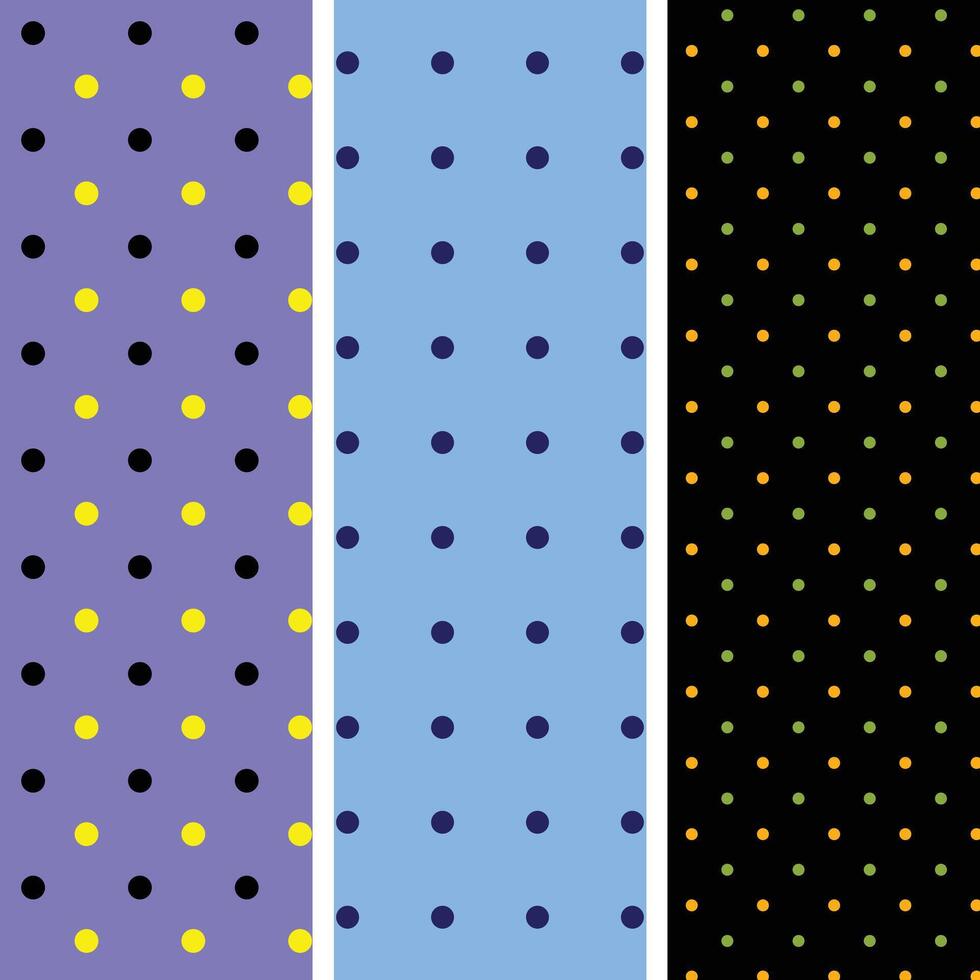 collection of 4 chic polka dot seamless visuals for creative projects vector