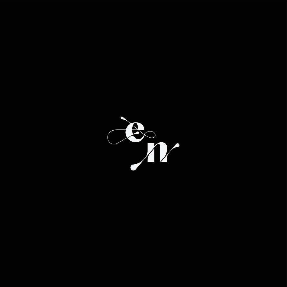 organic hairline logo EN monogram style and elegant concept wedding typography initial letter vector