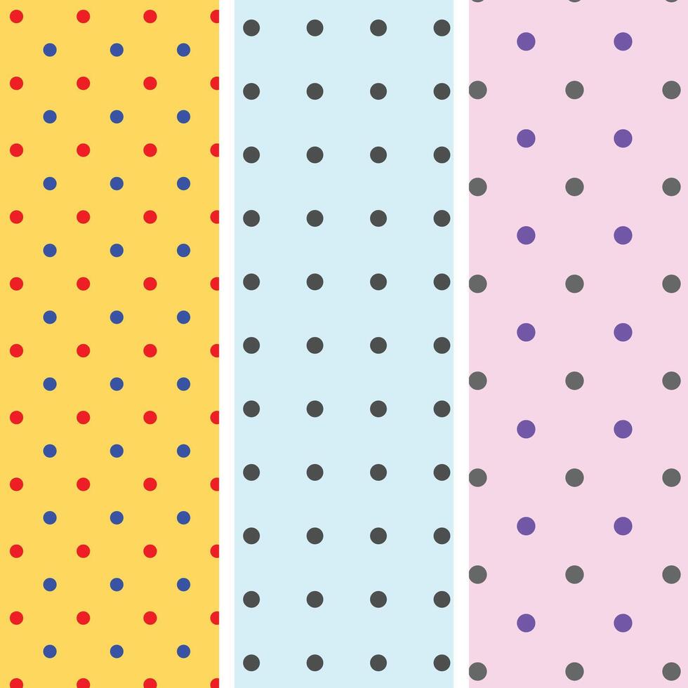 collection of bold polka dot seamless pattern collection vector