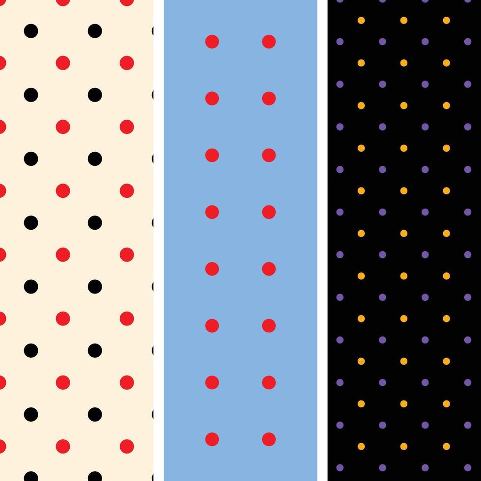 collection of 4 trendy polka dot seamless templates for commercial use vector