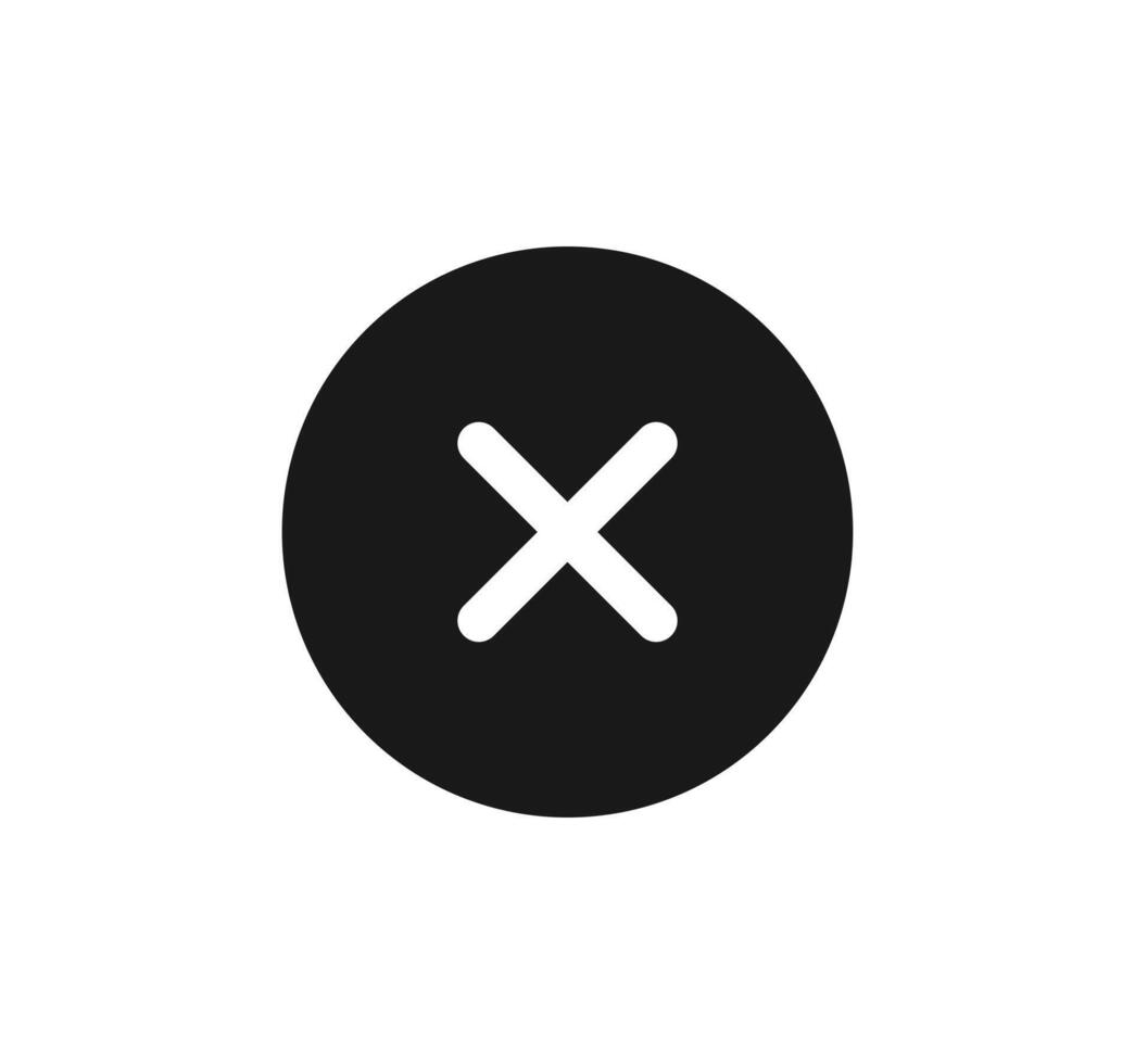 Close button icon. Delete, remove, cancel, exit symbol. vector