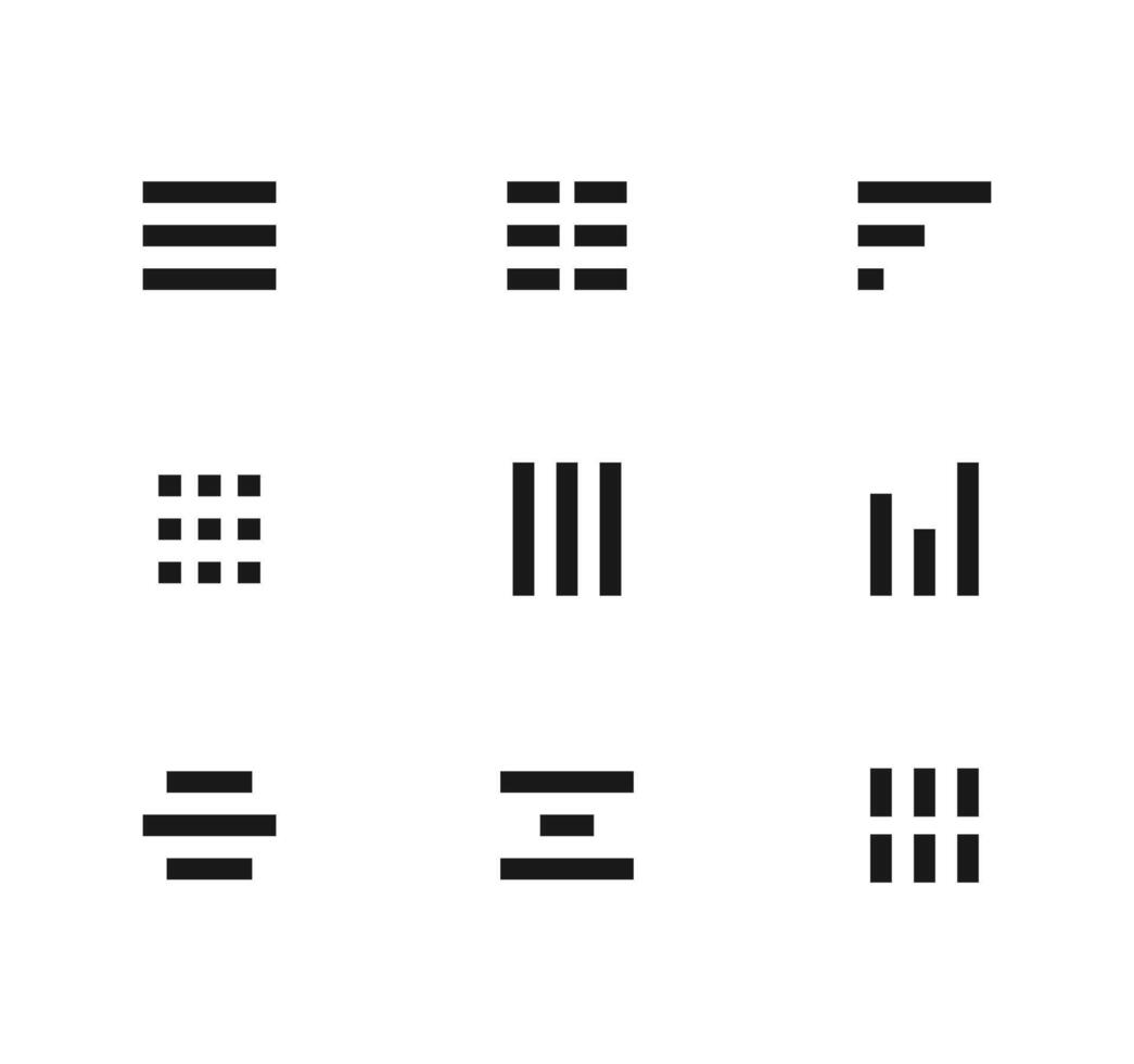 Website menu icon set. Hamburger buttons icon vector