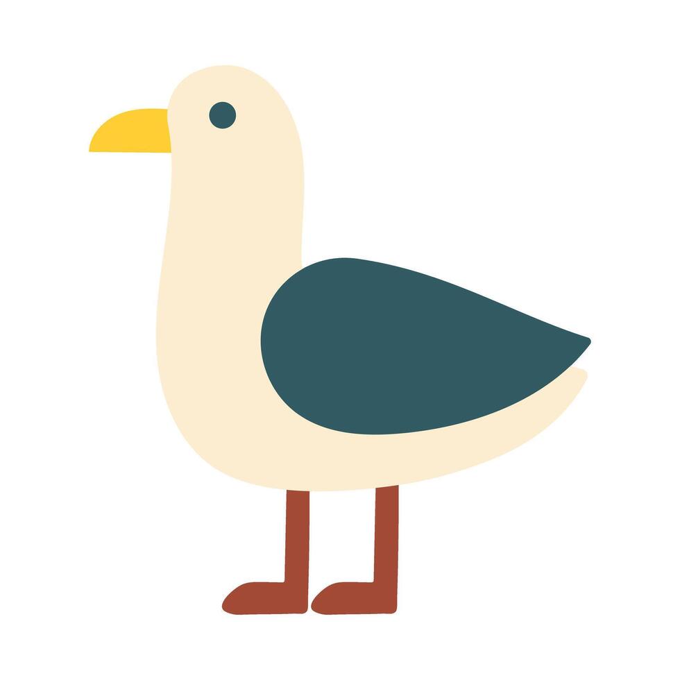 A seagull is standing on a white background vector