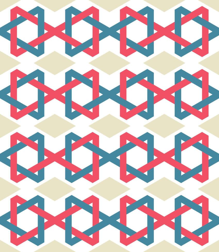 Geometric Pattern with Repeating Shapes and Colors vector