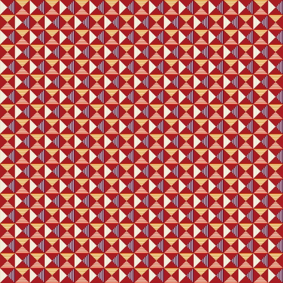 Geometric Triangle Pattern in Red, Pink, and Orange vector