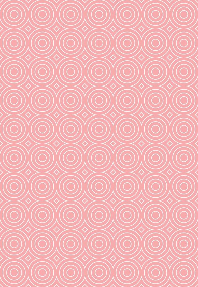Pink Geometric Pattern with Repeating Circles vector