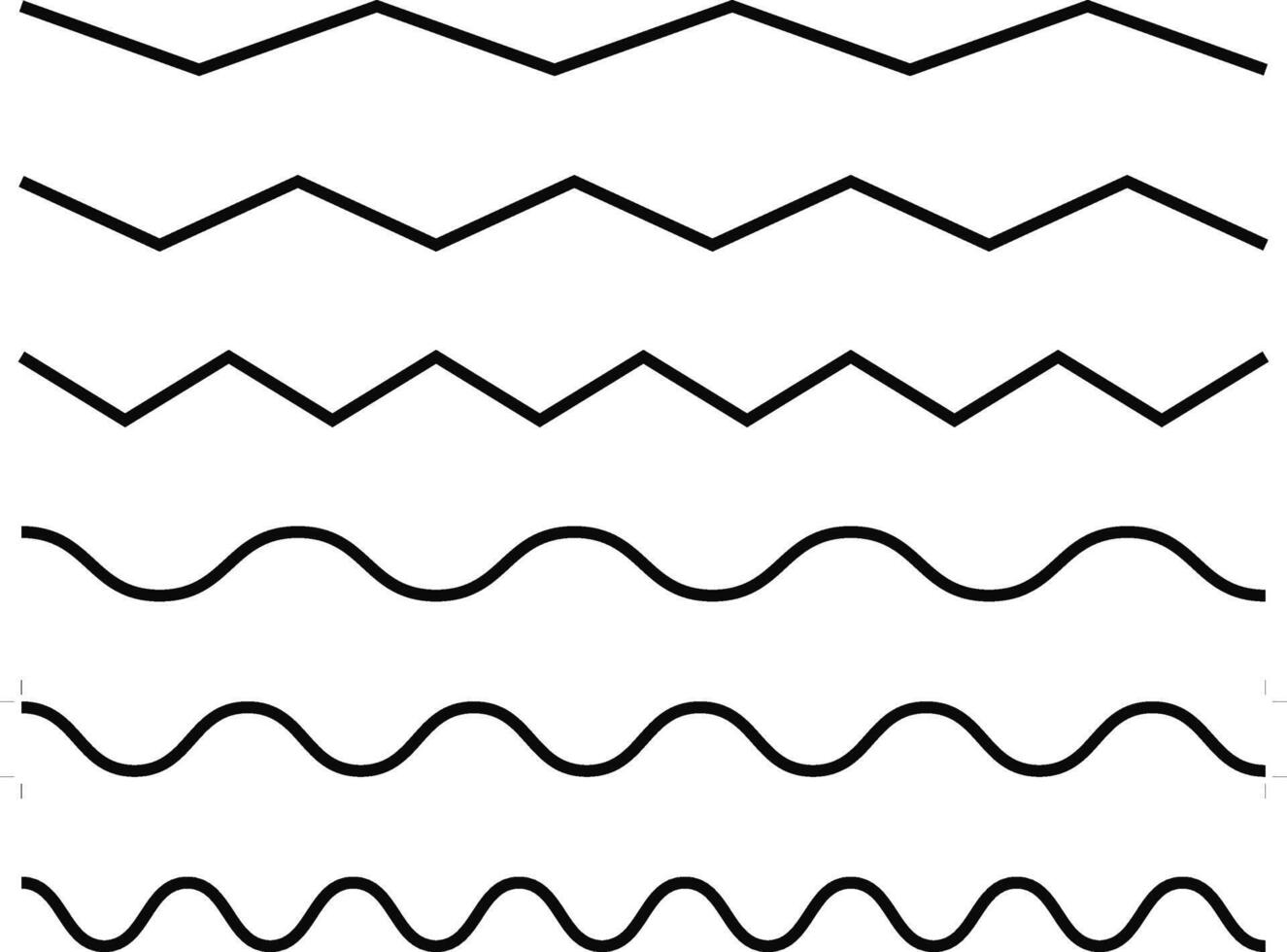 linear waves line or curve line set. curved and straight dashed trace path. Technology abstract wavy curve vector
