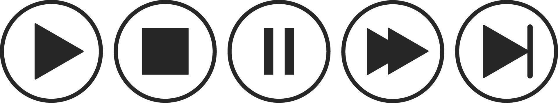 play button icon symbol. music play start sign. ideal for web and multimedia use vector