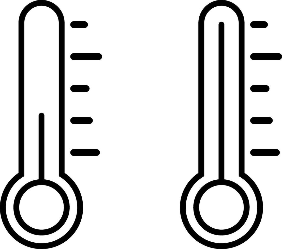 weather icon set. Cold and hot icon sign. thermometer showing the temperature. Weather Sign vector