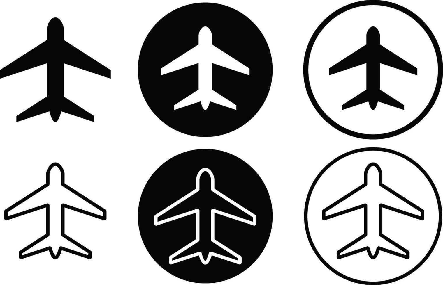 airplane icon set. plane symbol. airplane symbol vector