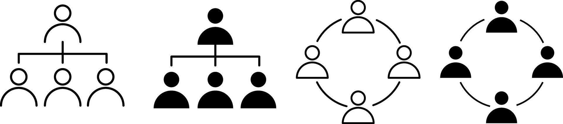 teamwork icon set. collaboration icon symbol. Partnership icons. people group connection vector