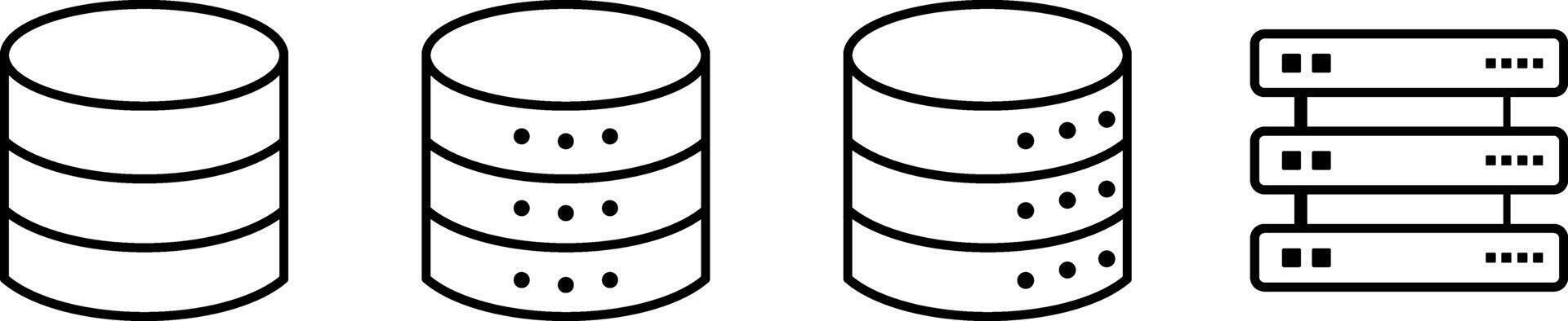 data server icon set. Data server. neural dataset concept. data base connection icon sign. Data Management. symbolizing data management vector