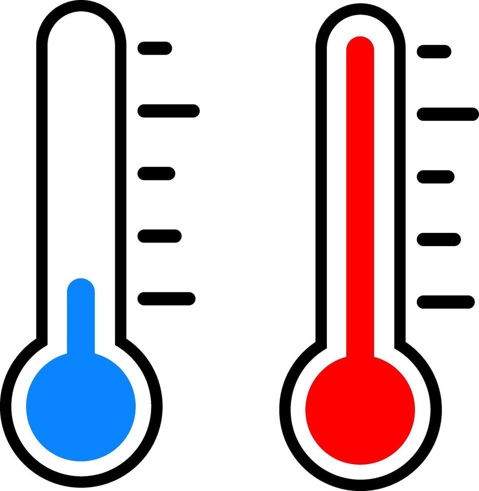 Thermometer icon set. weather icons. Temperature symbol. Cold and hot icon sign. thermometer showing the temperature. Weather Sign. Temperature Scale Symbol. Warm cold Symbol vector