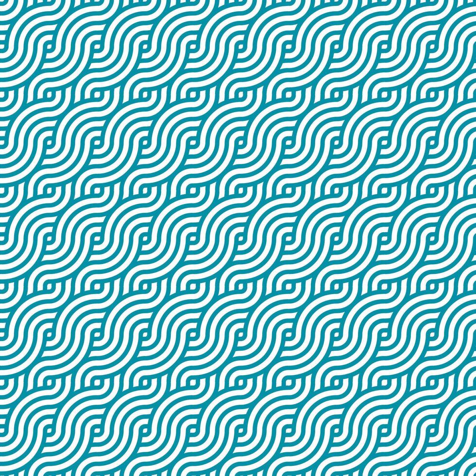 Japanese themed background with a wave pattern design vector