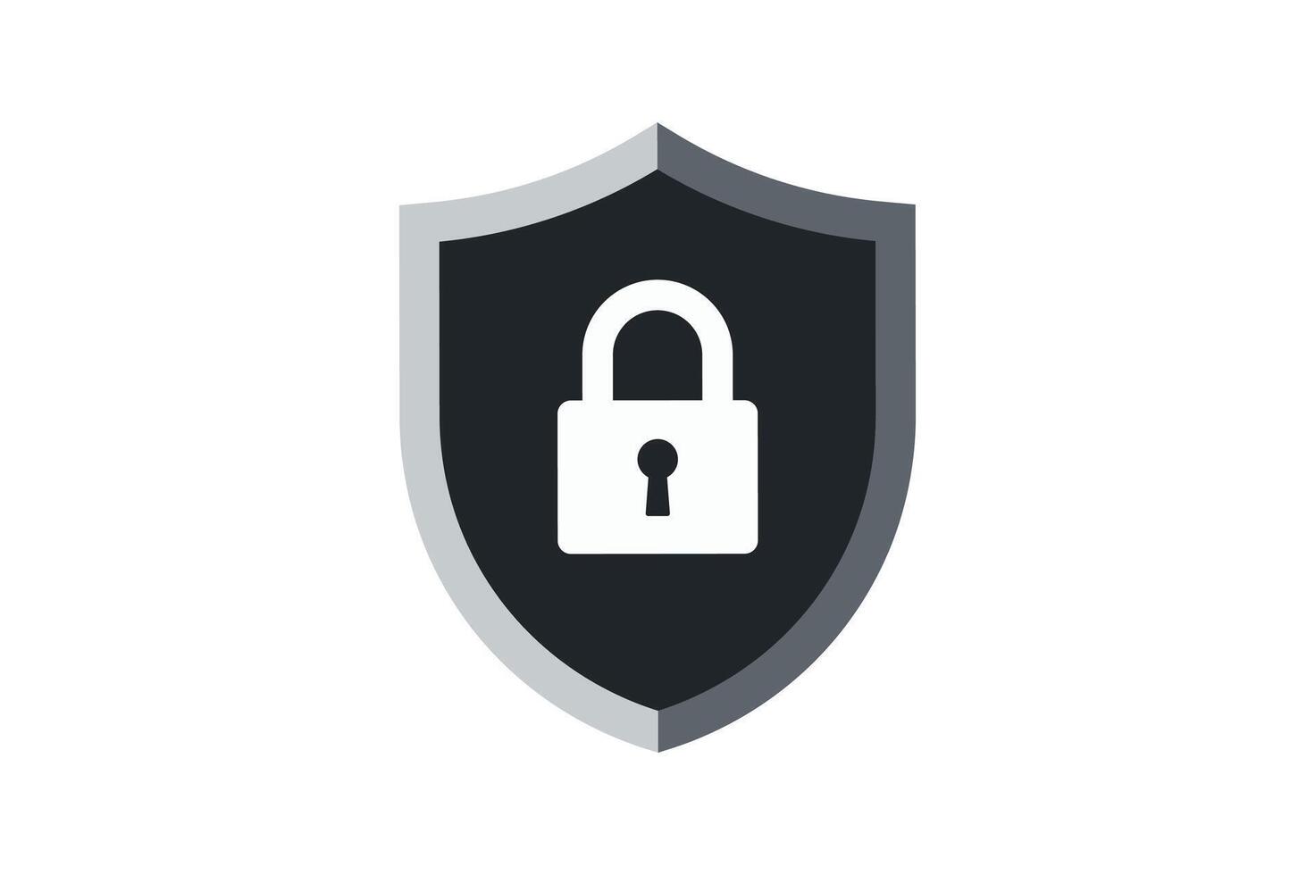 Shield Padlock Icon, shield security padlock icon, digital protection lock icon, encrypted shield padlock , cyber security shield icon vector