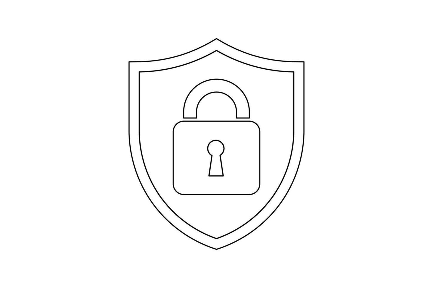Editable Safe Padlock Icon, shield security padlock icon, digital protection lock icon, encrypted shield padlock , cyber security shield icon vector