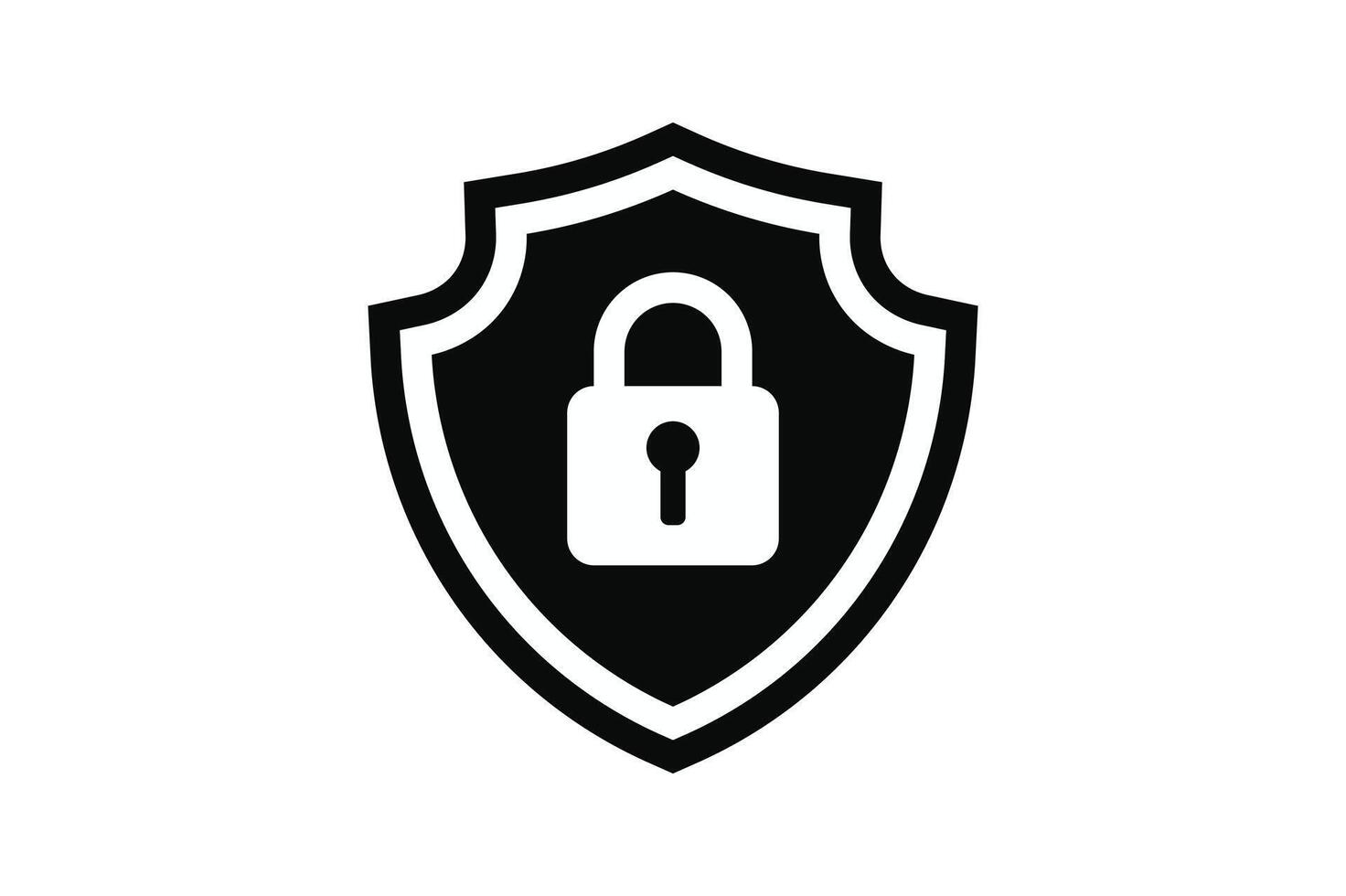 Privacy Protection Shield Lock Icon, shield security padlock icon, digital protection lock icon, encrypted shield padlock , cyber security shield icon vector
