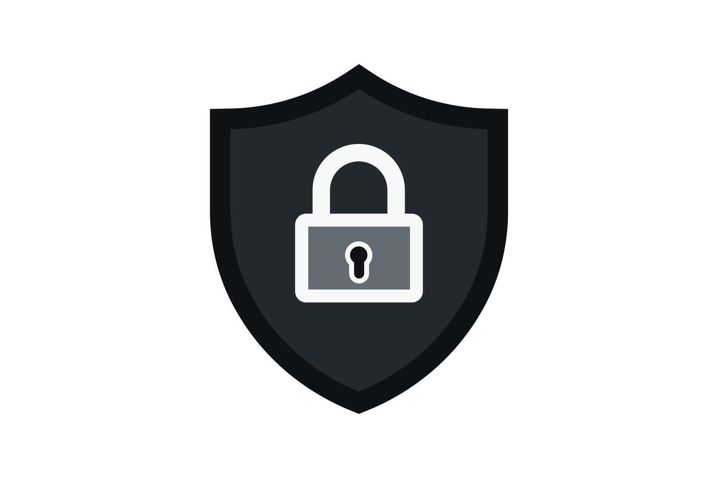 Secure Padlock Shield Icon Design, shield security padlock icon, digital protection lock icon, encrypted shield padlock , cyber security shield icon vector