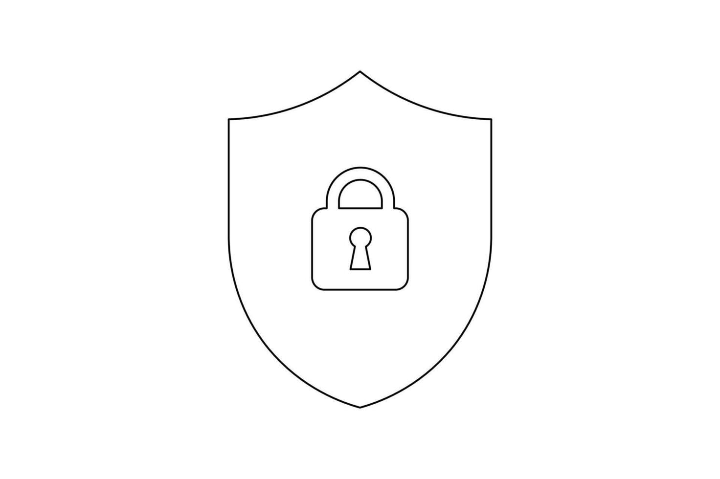 Editable Privacy Lock Shield Icon, shield security padlock icon, digital protection lock icon, encrypted shield padlock , cyber security shield icon vector