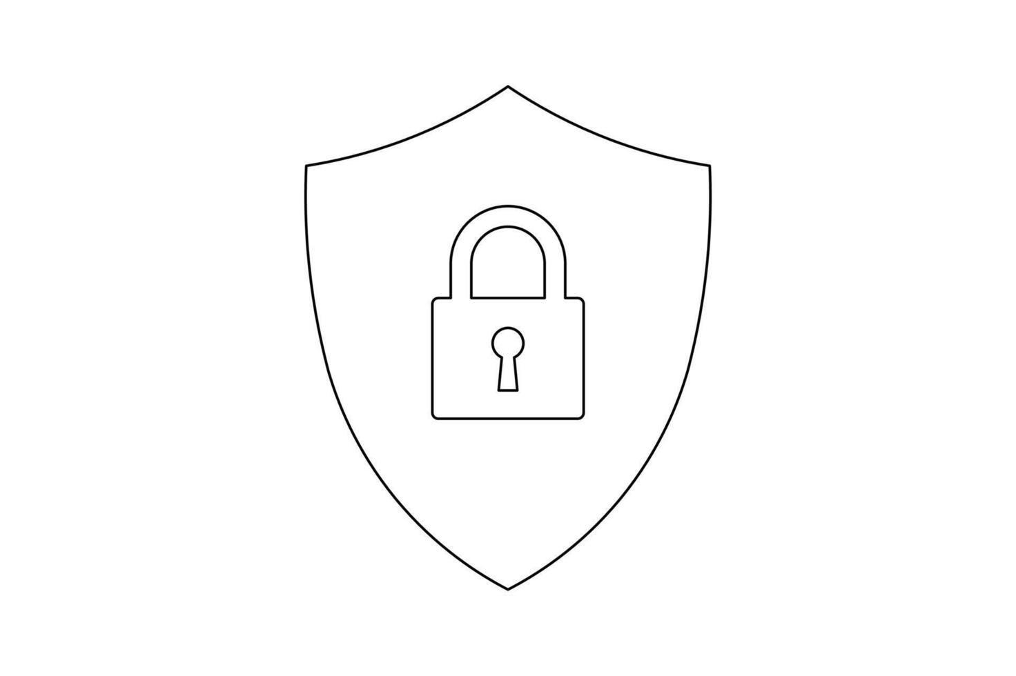 Editable Privacy Padlock Icon, shield security padlock icon, digital protection lock icon, encrypted shield padlock , cyber security shield icon vector
