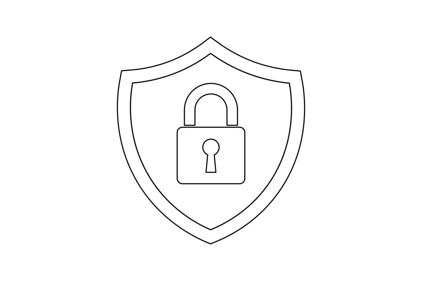 Shield Lock Editable Icon Design, shield security padlock icon, digital protection lock icon, encrypted shield padlock , cyber security shield icon vector