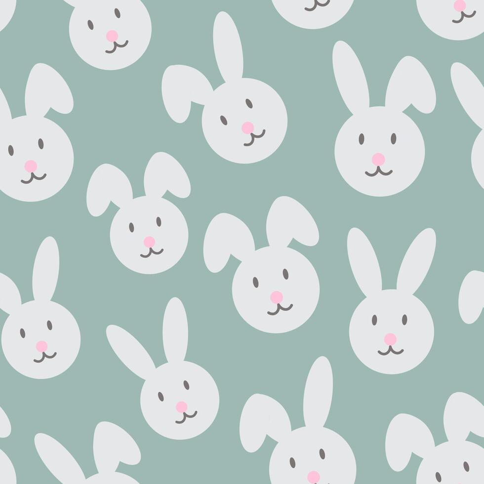 seamless pattern with gray easter bunny vector