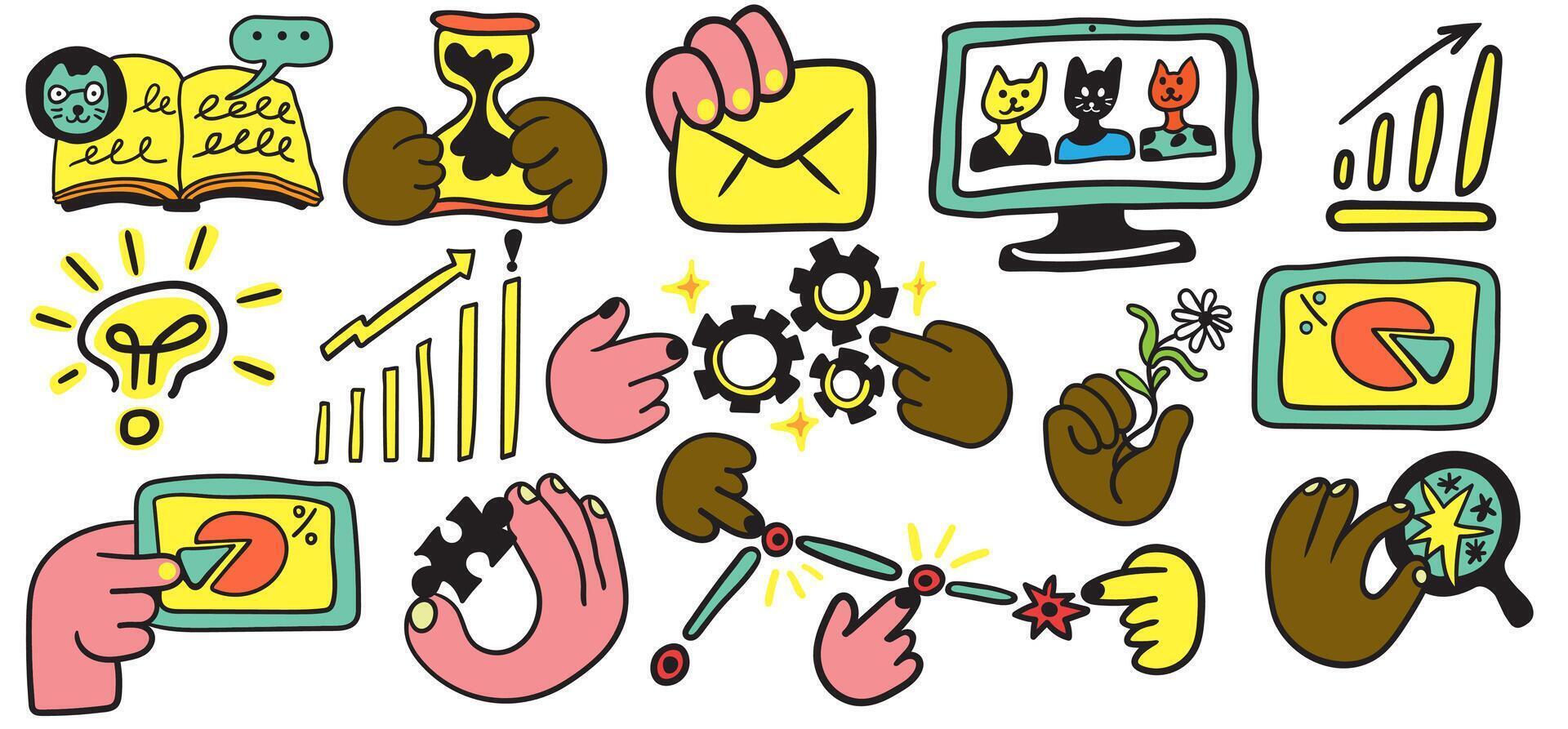 big set of infographic illustrations vector