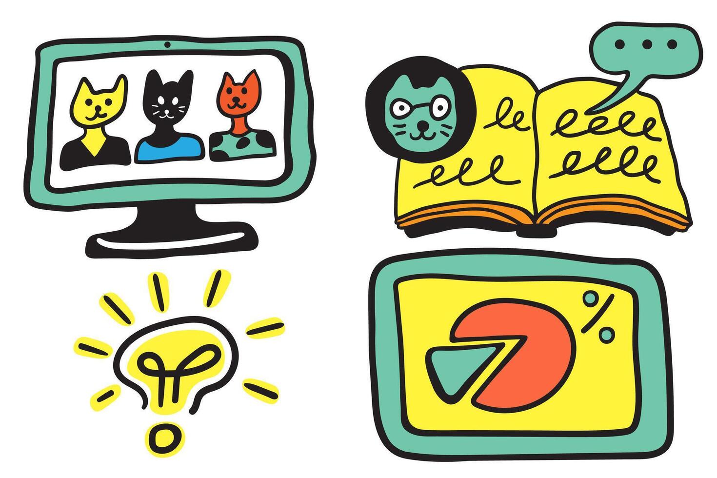 small set of infographic illustrations vector