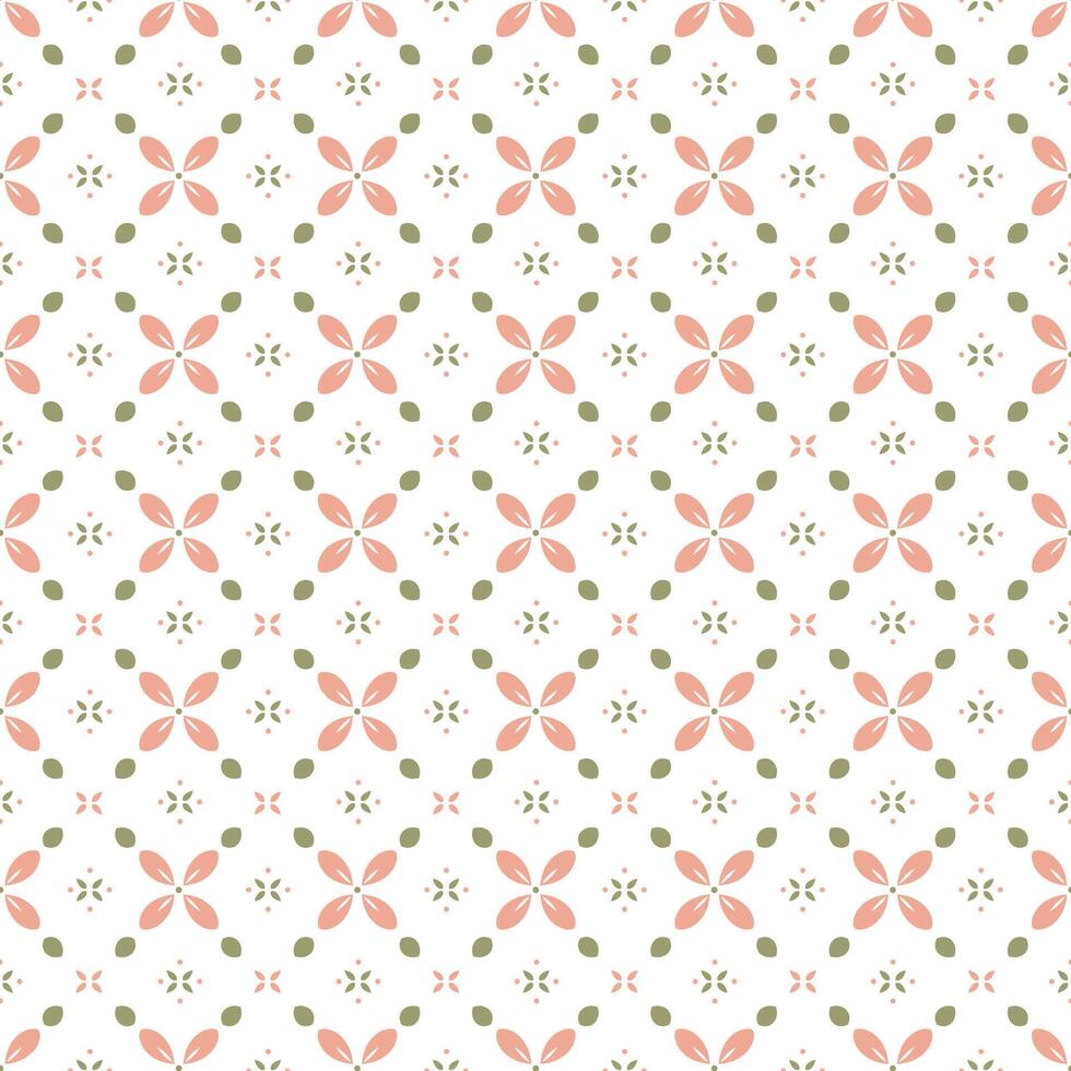 seamless pattern with pink geometric flowers. Playful gentle background with pastel flowers for textiles, wallpapers, nursery, shirts, kitchen cloth, linen vector