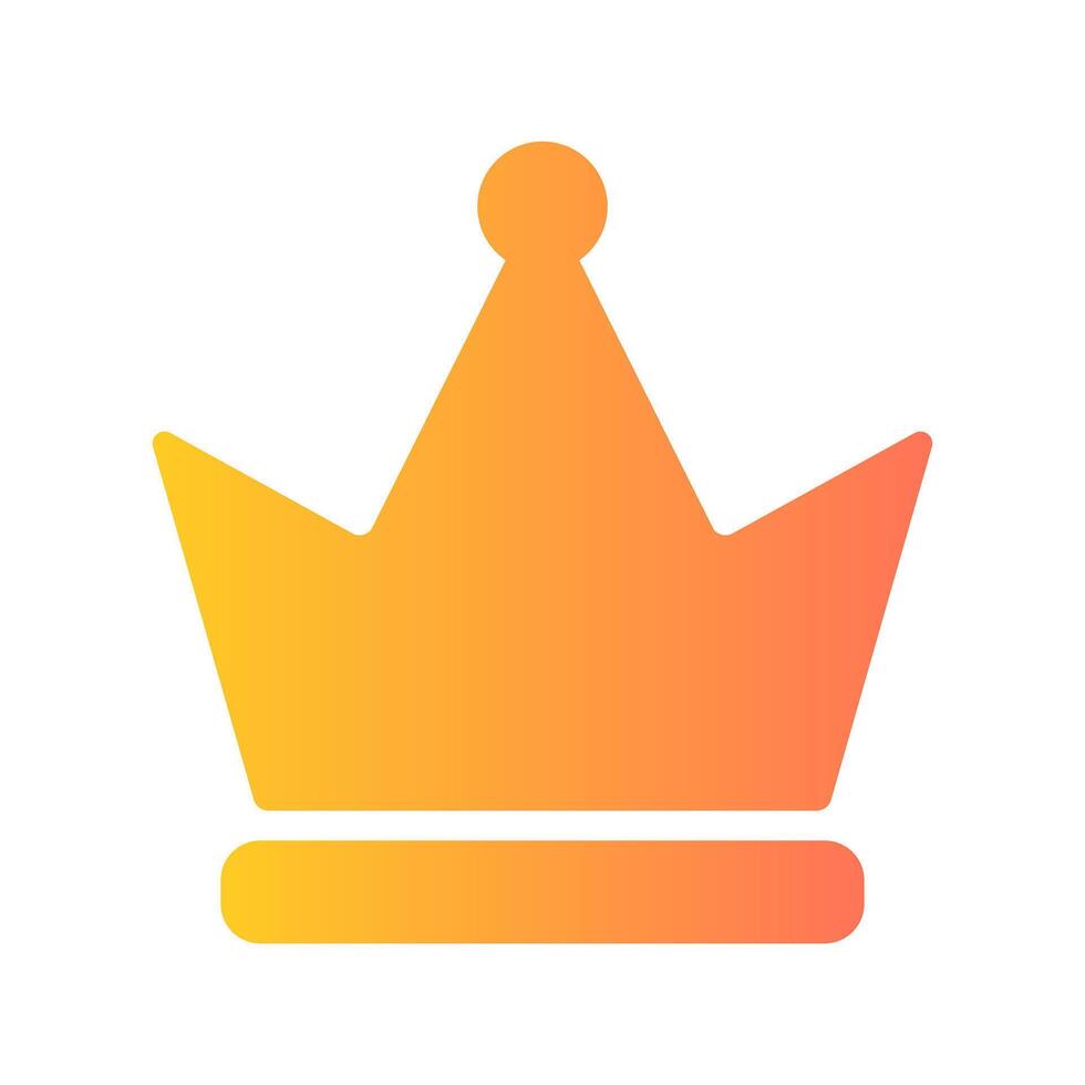 A crown with a golden color and a yellow tip. The crown is a symbol of royalty and power vector