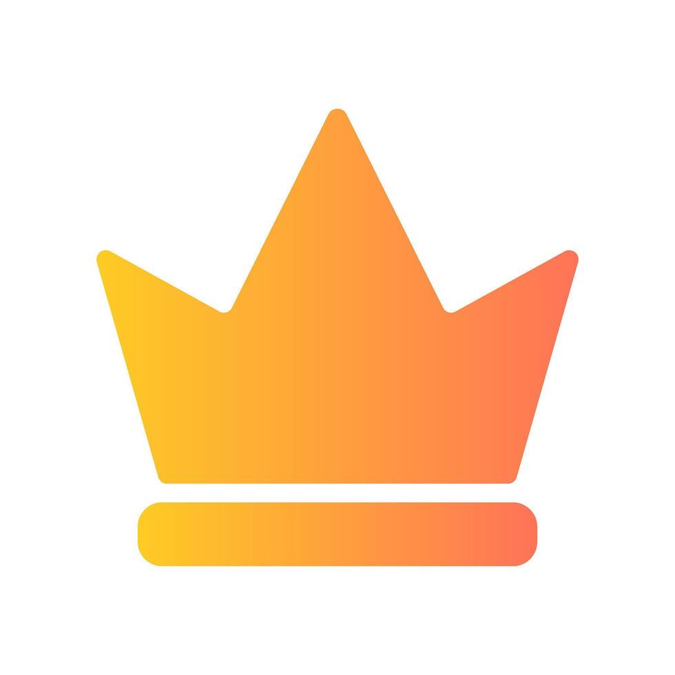 A crown with a yellow and orange gradient vector