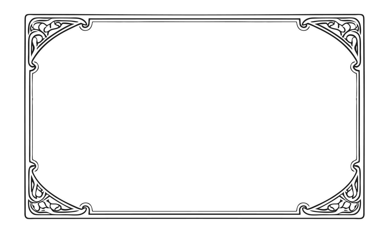 A baroque floral frame with a modern abstract flair. vector