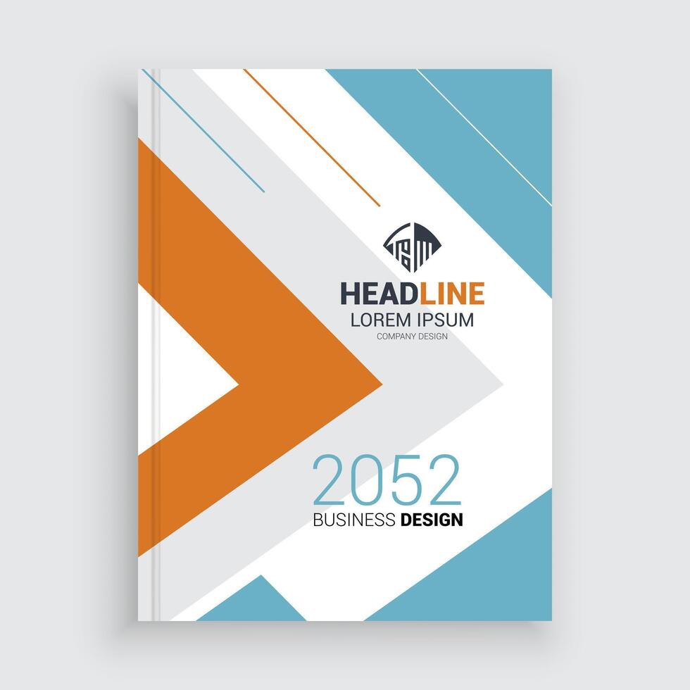 Business Annual Report cover template layout vector