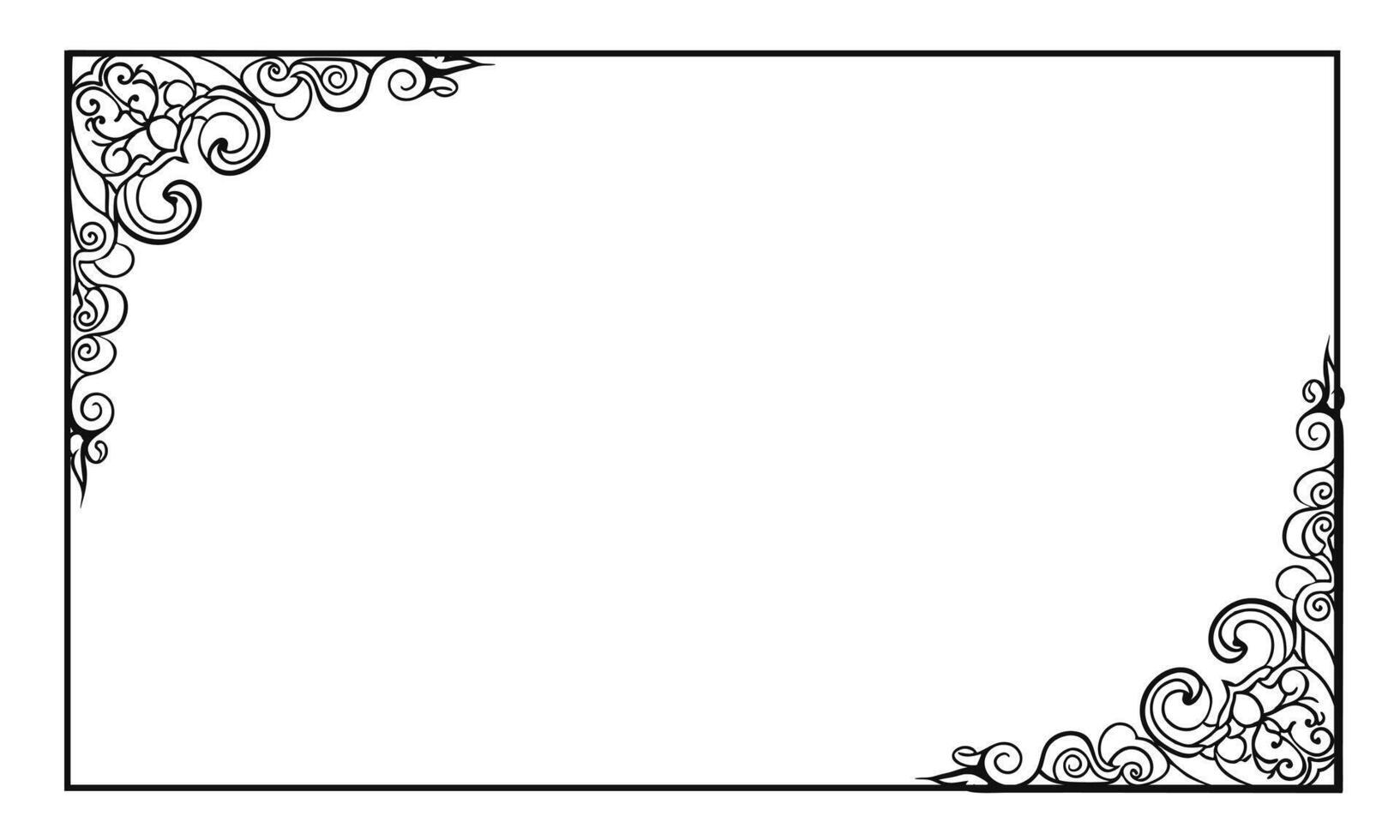 A floral frame full of complexity and abstract interpretation. vector