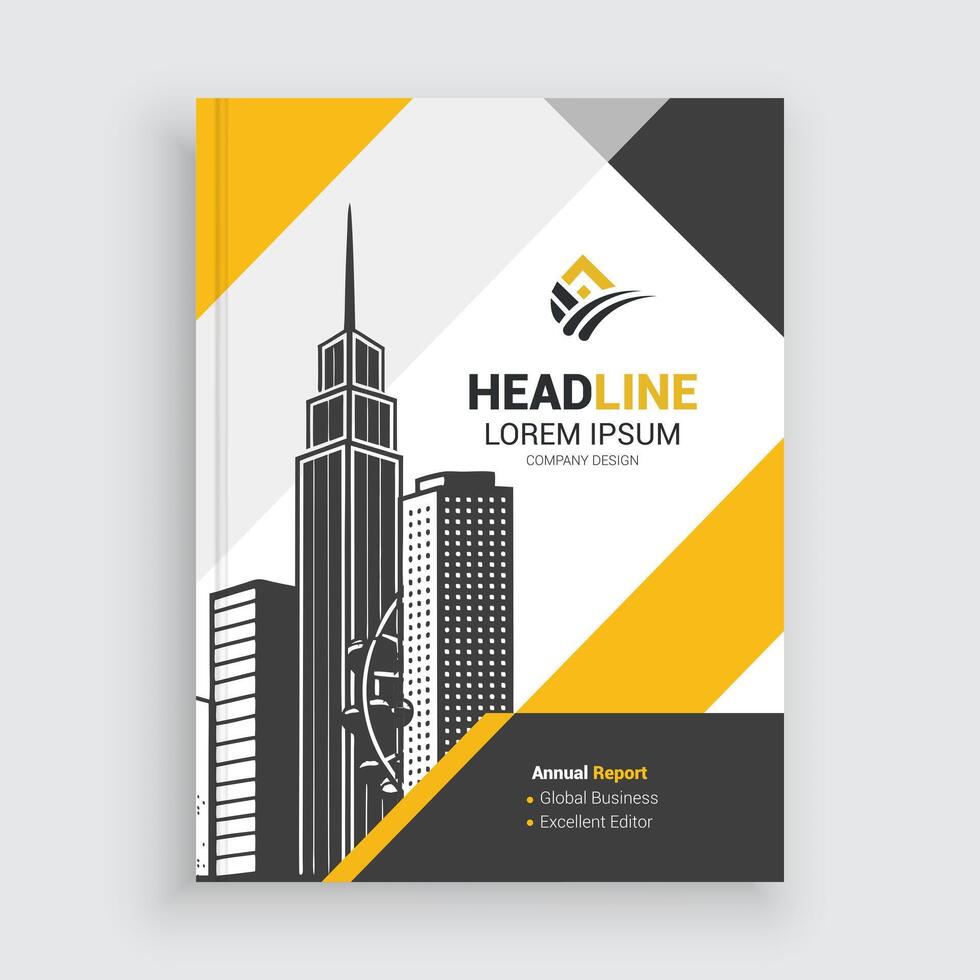 simple and minimal Professional Annual Report Layout Template for Success vector