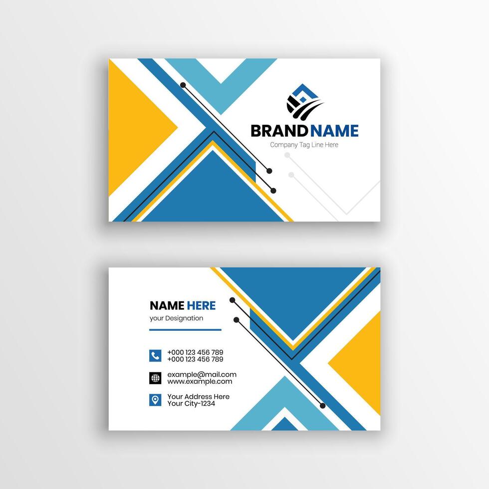 Corporate business card design Template design vector