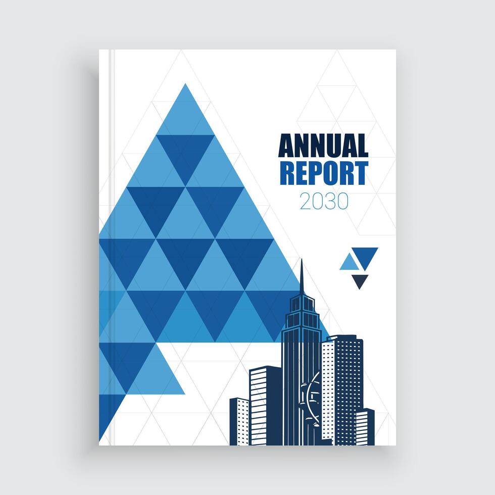 Blue Professional Annual Report Layout Template for Success vector