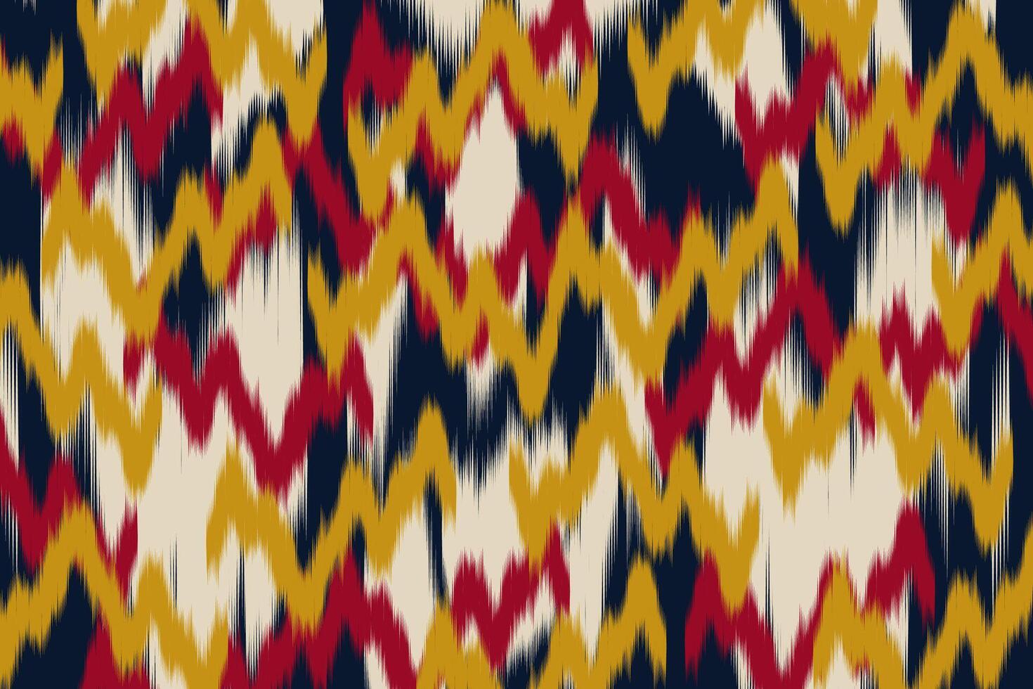 Abstract Ikat Pattern with Zigzag Design. Abstract Ikat Pattern design for Fabric, clothing, background, wallpaper textile, wrapping vector