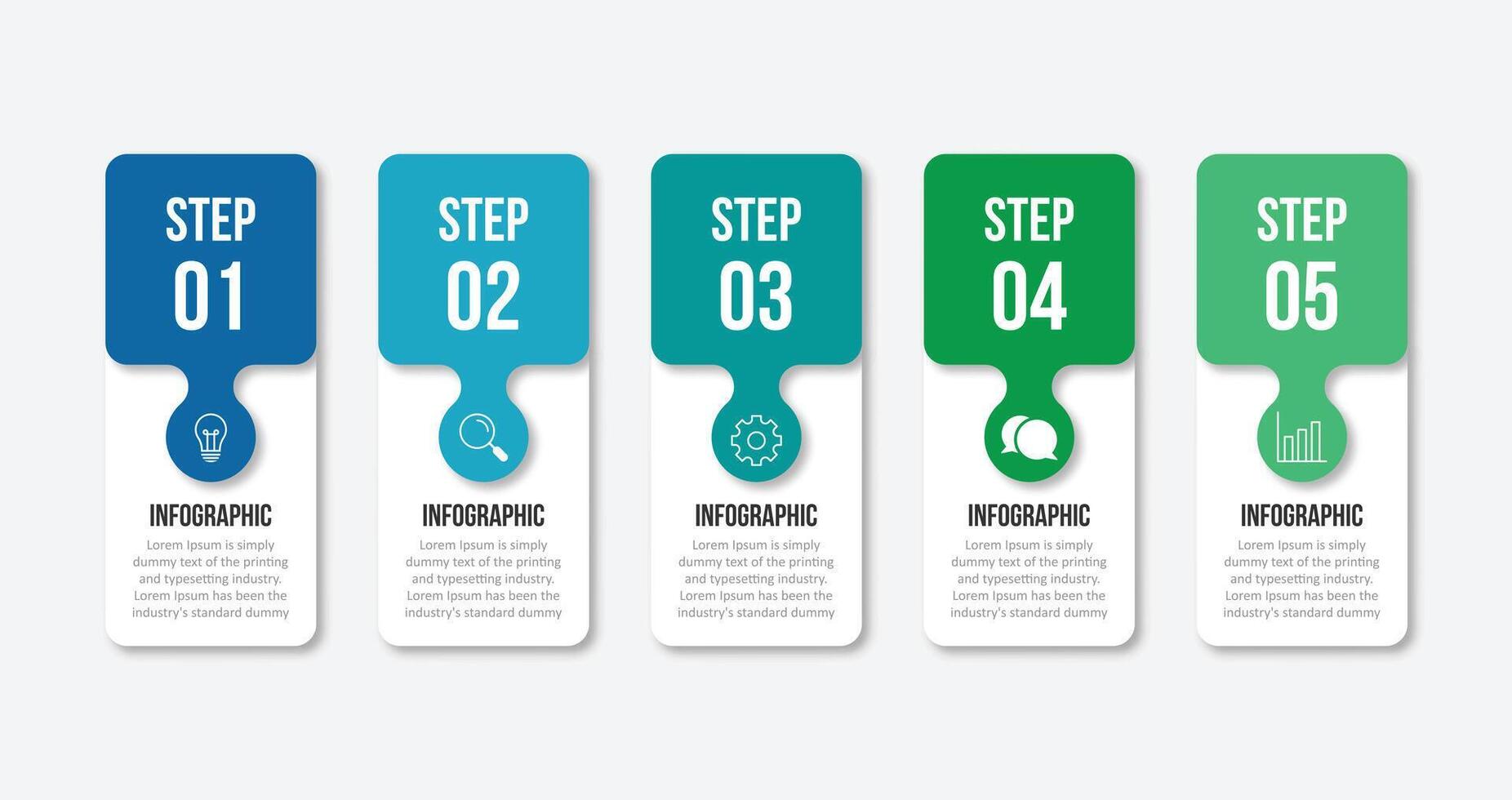 Business infographic template with 5 options, steps, process chart. Can be used for workflow layout, diagram, annual report, web design vector